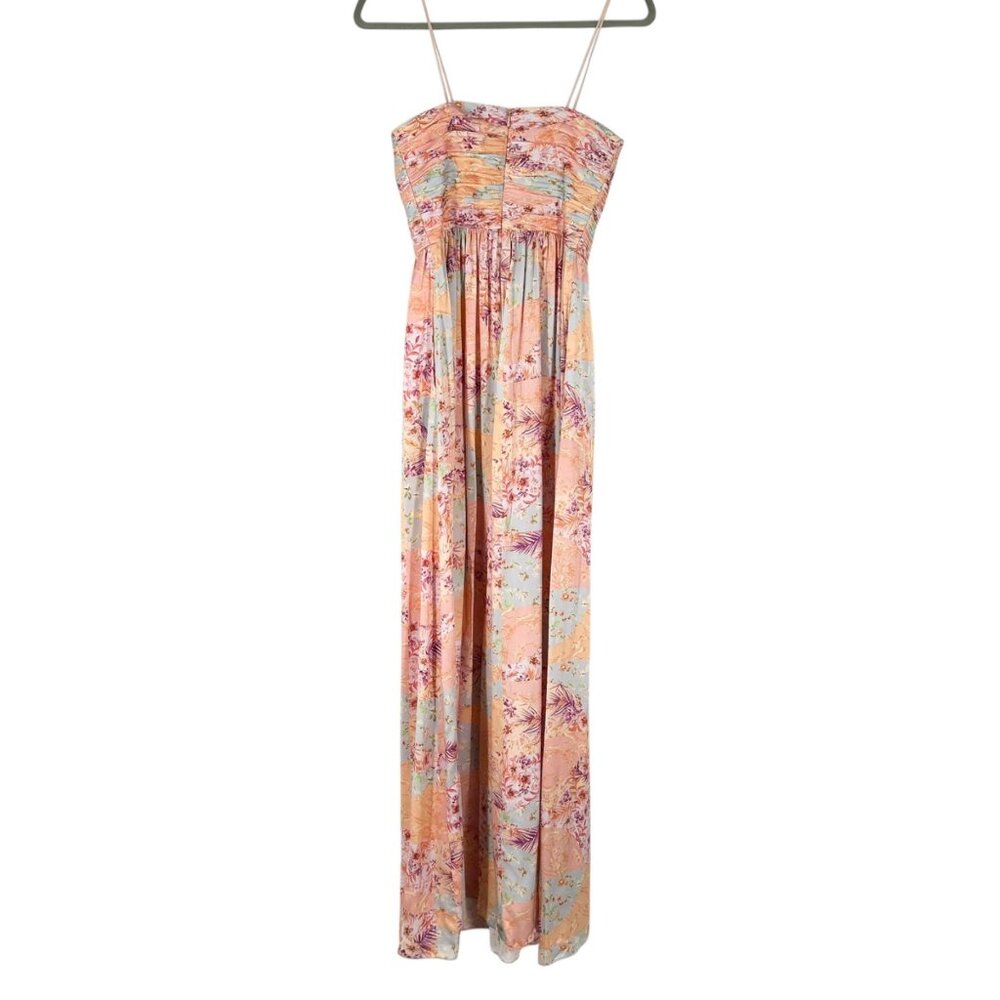 Amur Kallia Floral Patchwork Wide-Leg Strapless Jumpsuit - Picture 3 of 10
